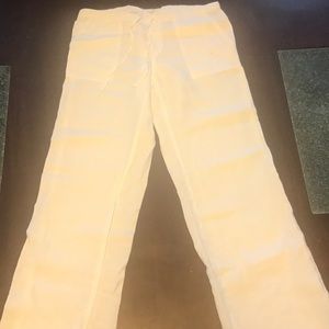 London Jean White Linen Pant in size 2